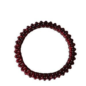 Antique Genuine Natural Garnet beads bracelet.